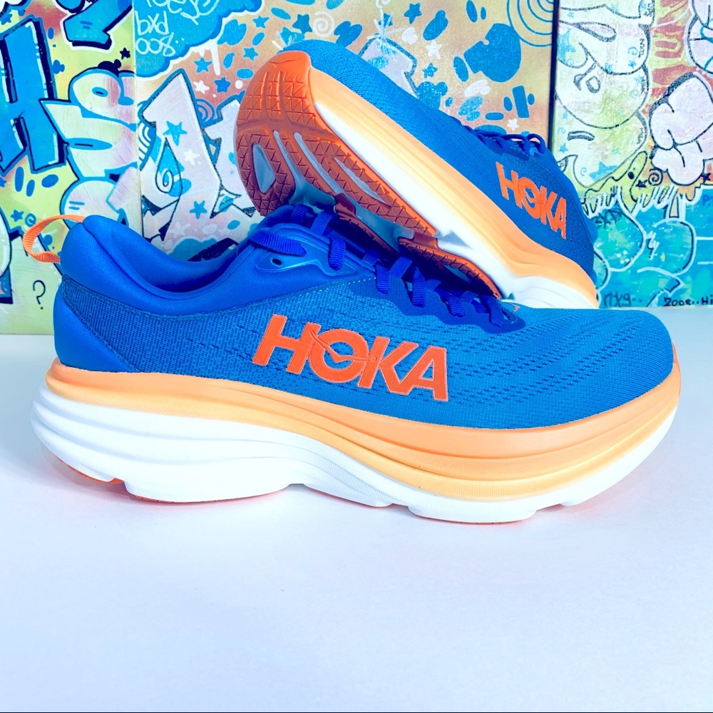 Hoka Bondi 8 Coastal Sky/Orange 1123202 - Picture 3 of 8